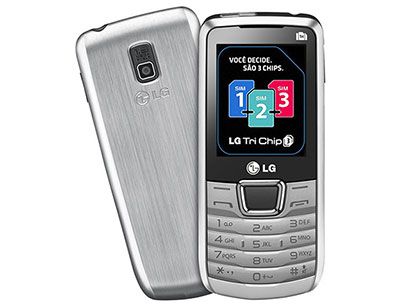 Celular Tri Chip LG A290 Câmera de 1.3MP Bluetooth 2.1 MP3 P